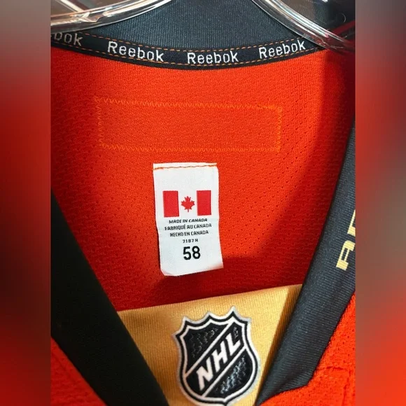 Reebok MiC Anaheim Ducks Alternate Made In Canada Team Issued Hockey Jersey 58